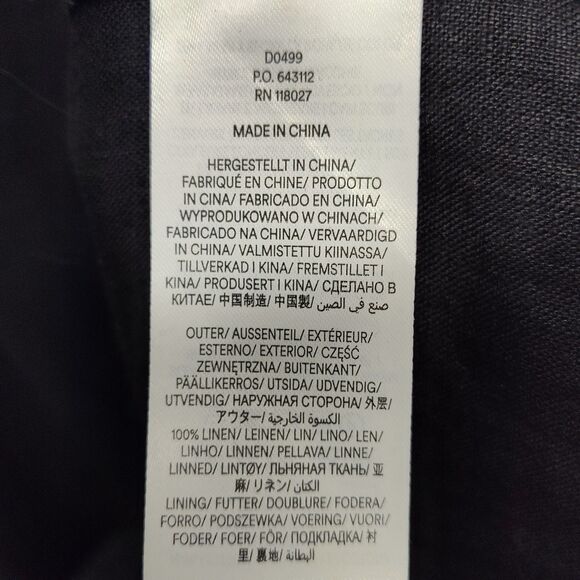 Boden Linen Maxi Dress Women Size 6R Black Short Sleeve Modest Party Feminine - Picture 8 of 9